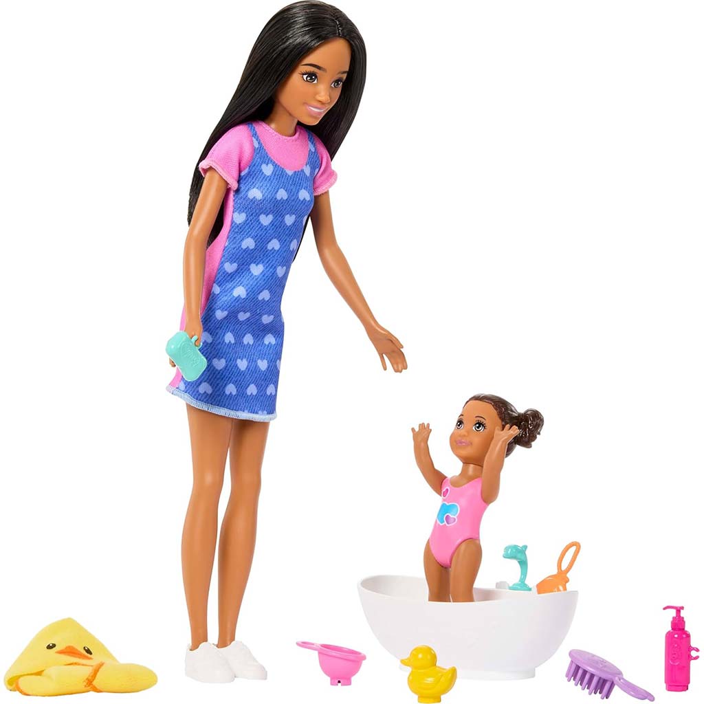 Barbie Puppe im Herzkleid Babysitter Spielset - Mattel Bild 4