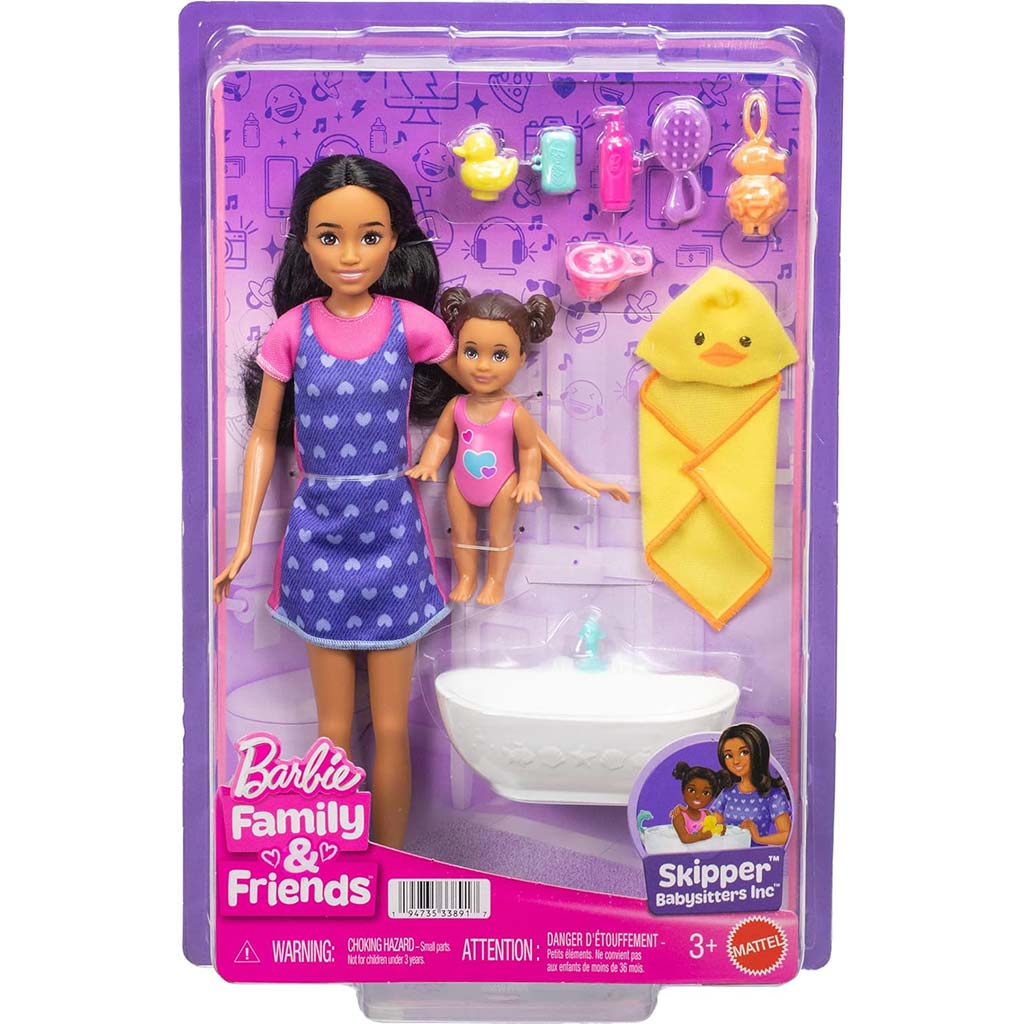 Barbie Puppe im Herzkleid Babysitter Spielset - Mattel Bild 1