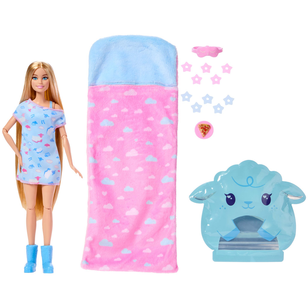Barbie Pyjama-Party Reveal - Blau - Mattel Bild 3