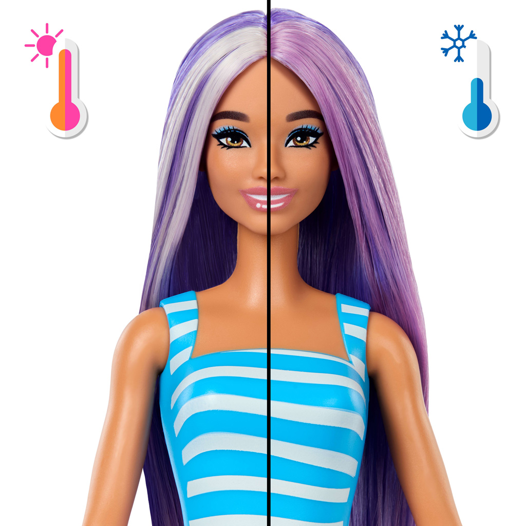 Barbie Reveal duftender Shaker-Serie mit lila Haarpuppe und Seepferdchen - Mattel Bild 4