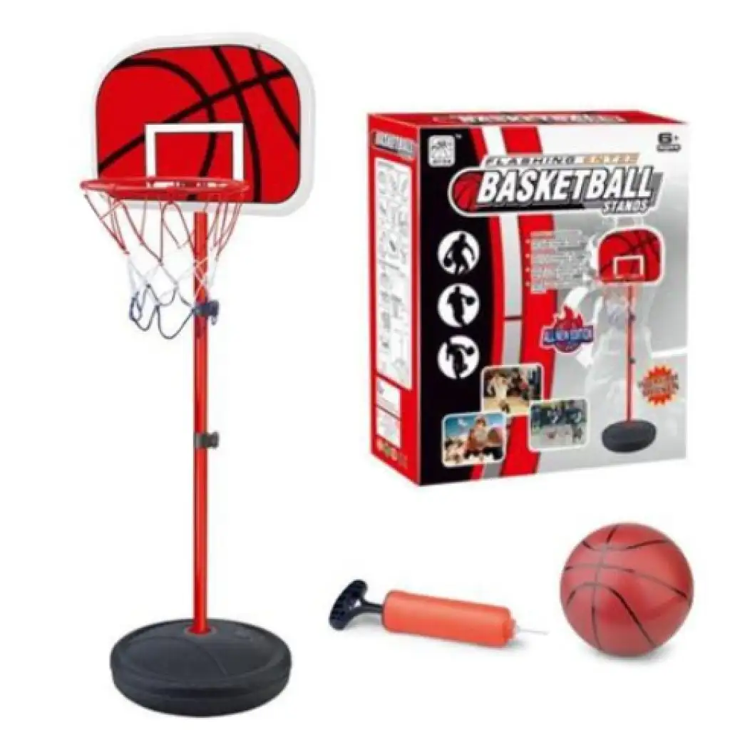 Basketballkorb-Set mit Ständer, Pumpe und Ball Bild 1