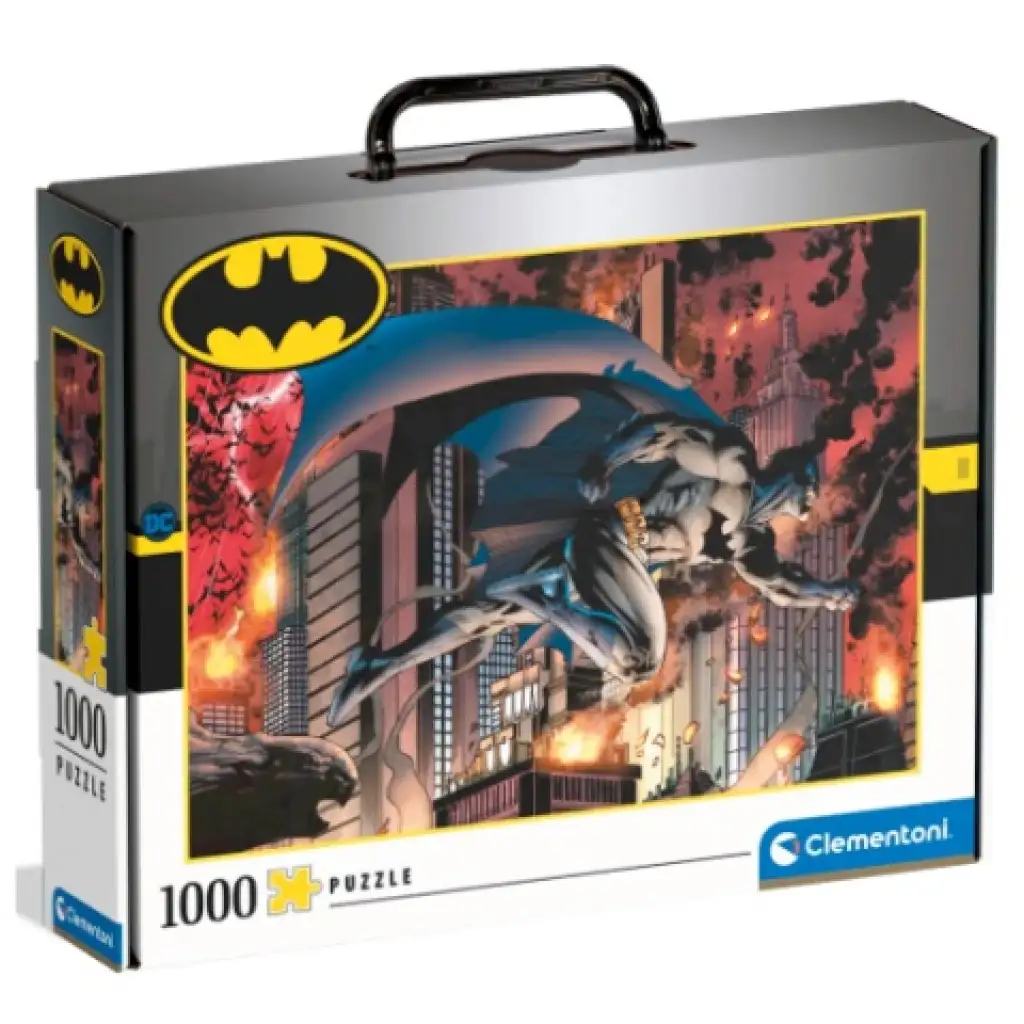 Batman 1000-teilige Puzzle im Koffer-Aufbewahrungsbox - Clementoni Bild 1