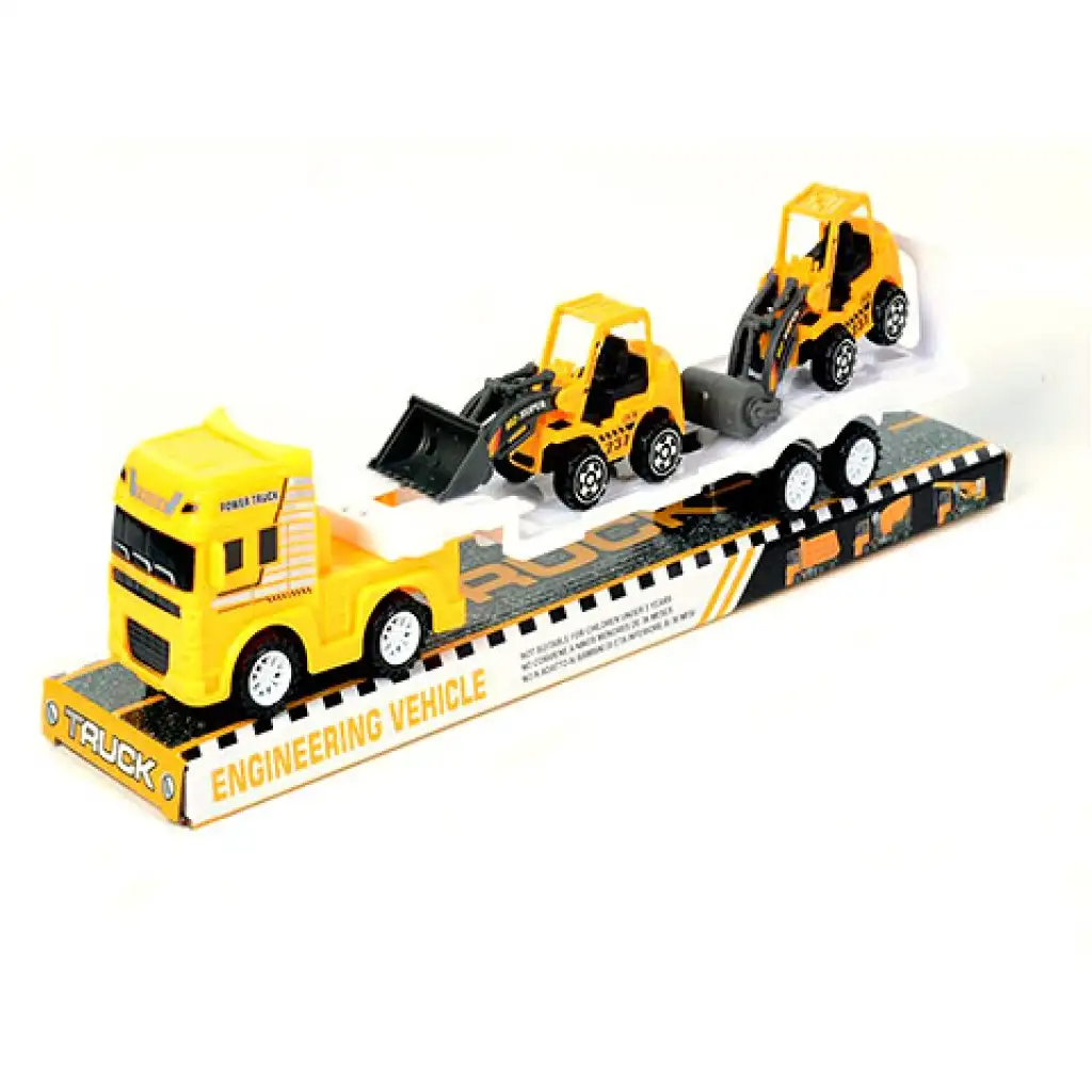 Bau-Lkw mit 2 Baumaschinen Bild 1