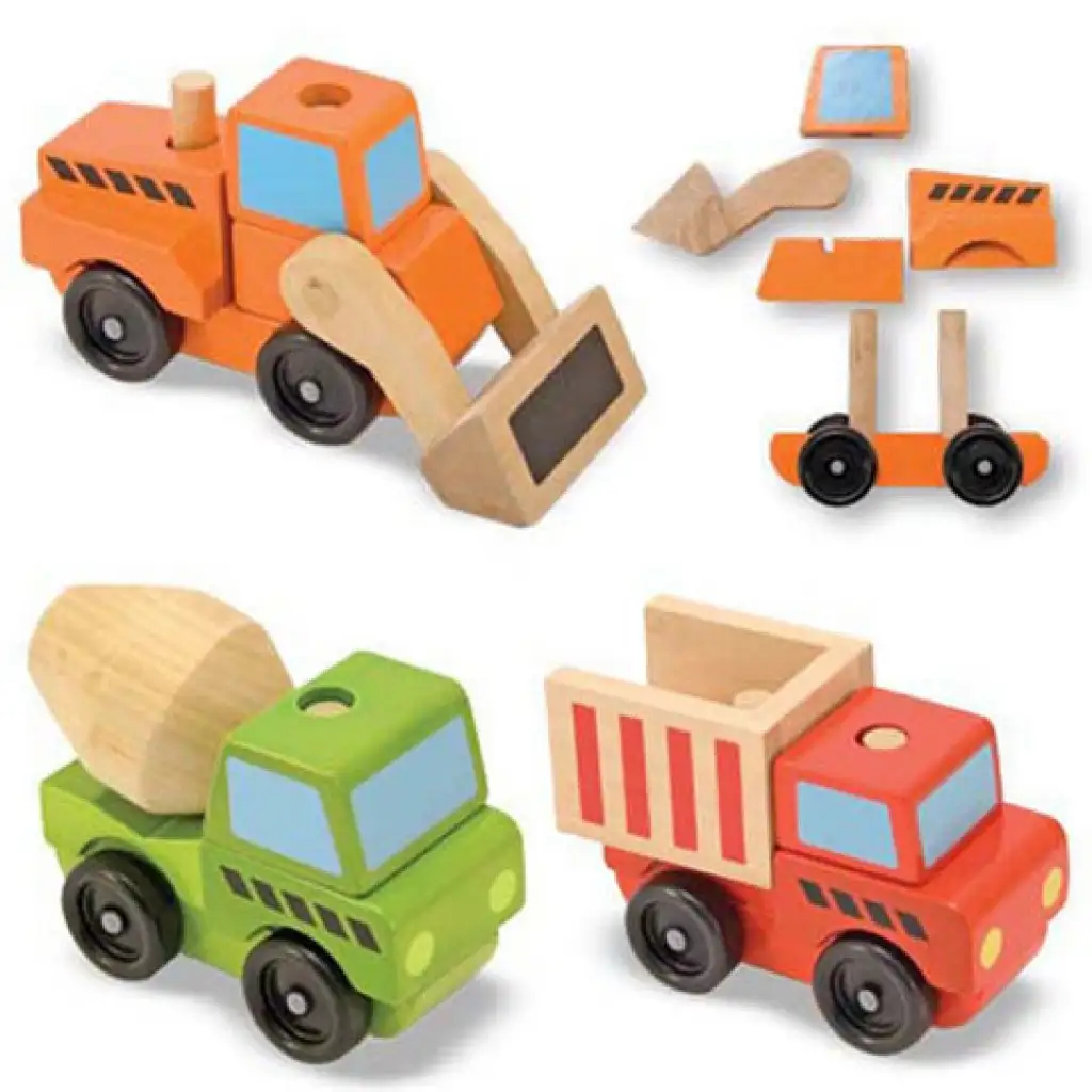 Baufahrzeug-Set aus Holz - Melissa & Doug Bild 2