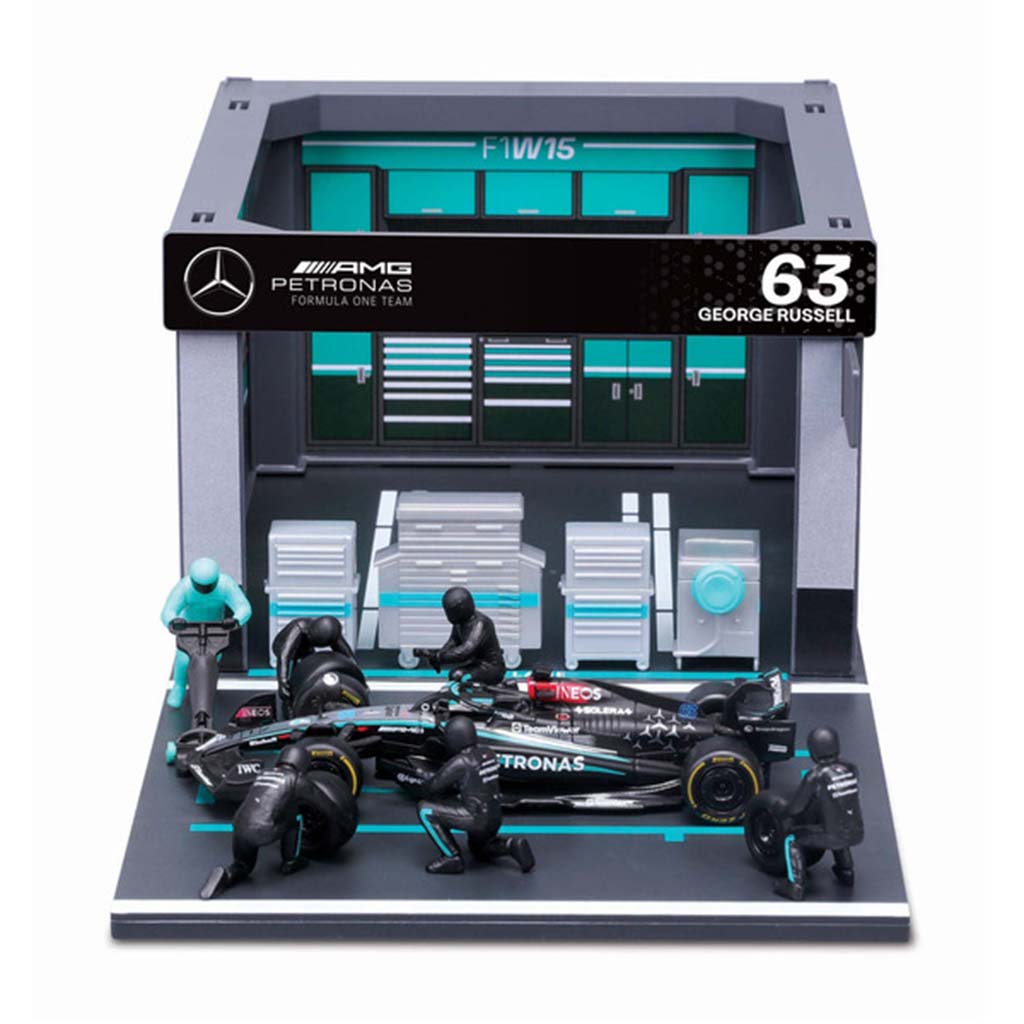 Bburago: F1 Rennwagen 1/43 – MB AMG W15 E Performance Boxengasse Bild 2