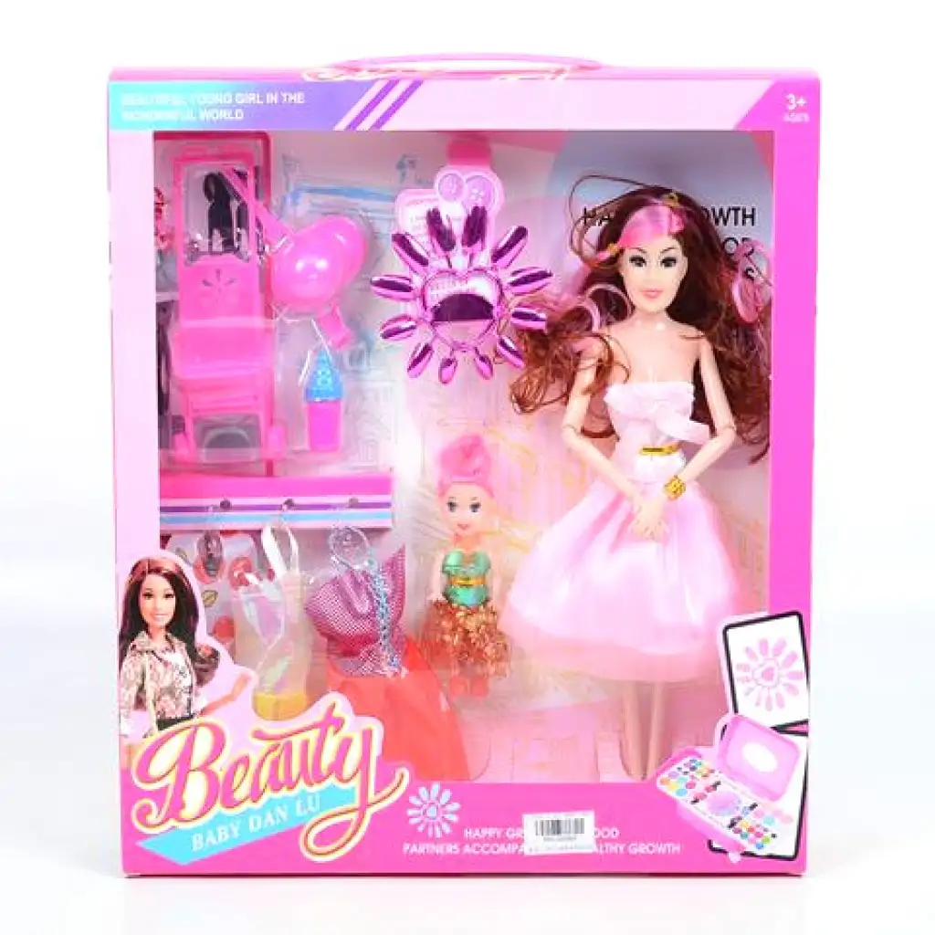 Beauty Modepuppe Set mit Puppe, Kleidung und Accessoires 29cm Bild 1