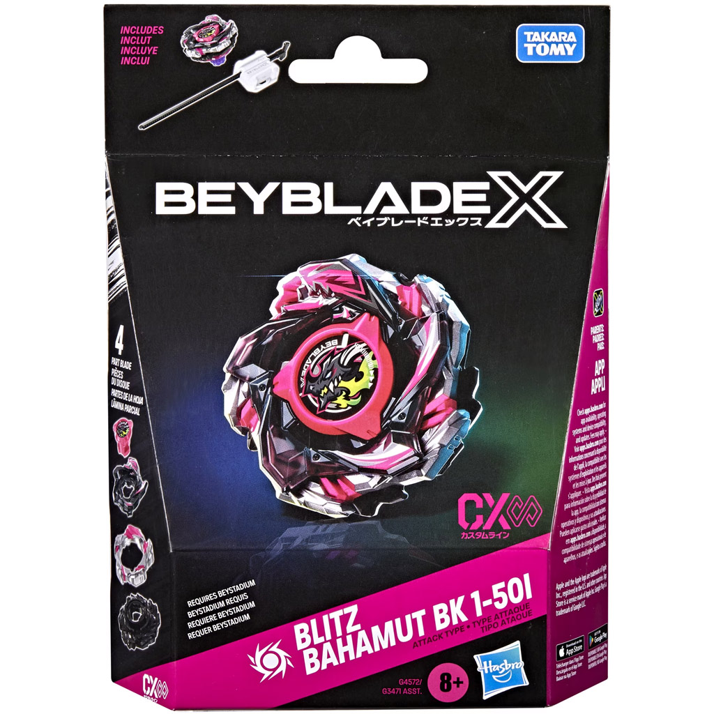 Beyblade X Starterpack: Blitz Bahamut BK 1-50I Kreisel-Startset - Hasbro Bild 1