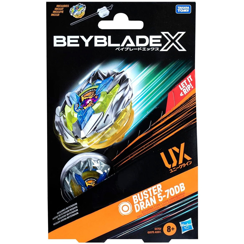 Beyblade X Starterpack: Buster Dran 5-70DB Kreisel-Startset - Hasbro Bild 1
