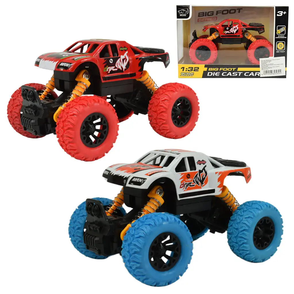 Big Foot Serie: Schwungrad angetriebenes Offroad-Geländewagen in zwei Varianten, 13 cm Bild 1