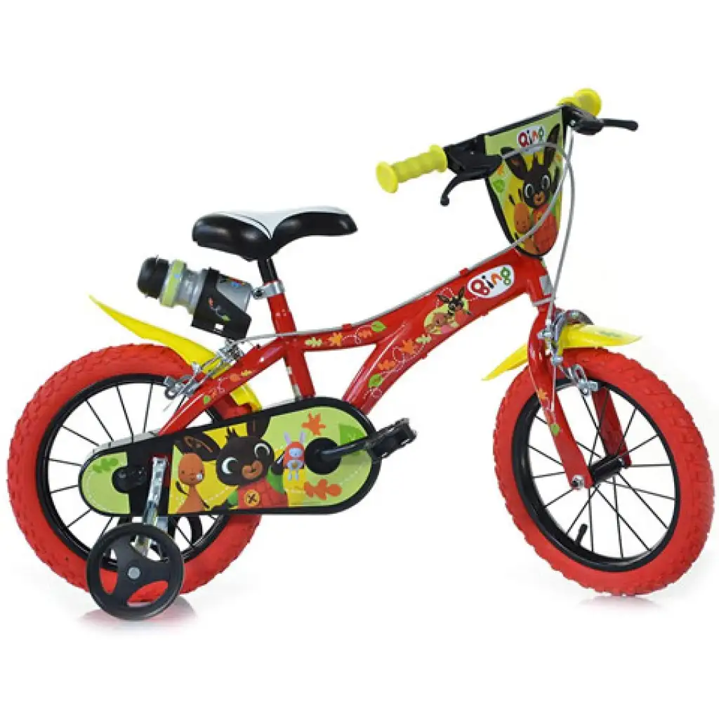 Bing rotes Kinderfahrrad in Größe 14 - Dino Bikes Fahrrad Bild 1