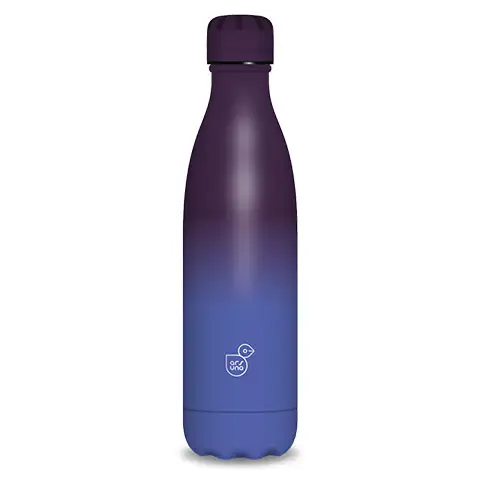 Blau-lila doppelwandige Metallflasche 500ml Bild 1