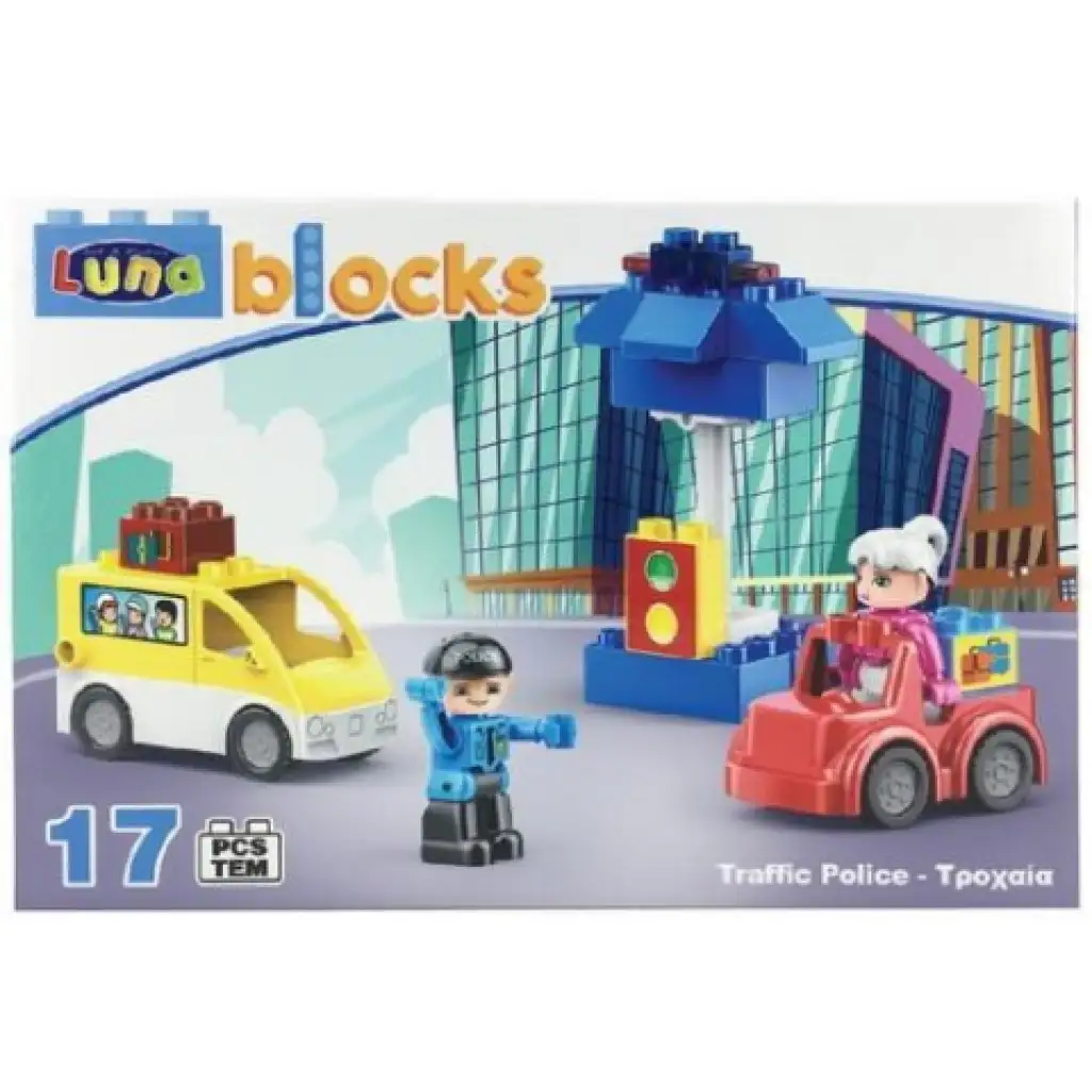 Blocks: Verkehrspolizist Bausatz 17-teiliges Set Bild 2