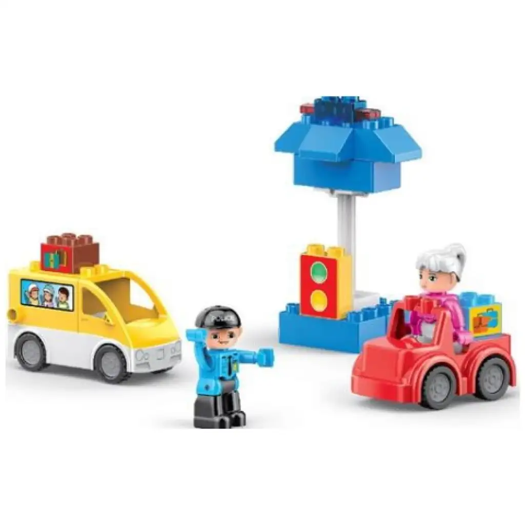 Blocks: Verkehrspolizist Bausatz 17-teiliges Set Bild 1