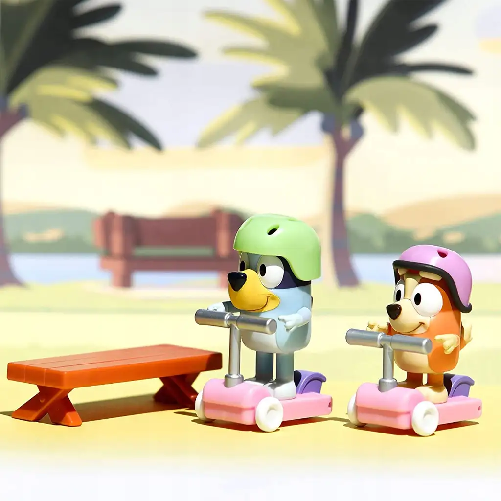 Bluey: Bluey und Bingo Rollerspaß Figuren-Set Bild 3