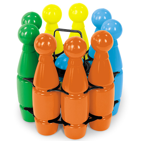 Bowling-Set mit 9 Figuren, 2 Bällen 25cm Bild 1
