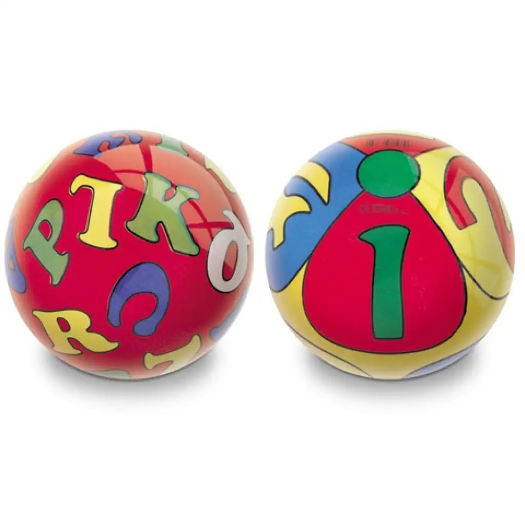 Buchstaben und Zahlen Gummiball 14cm - Mondo Toys Bild 1