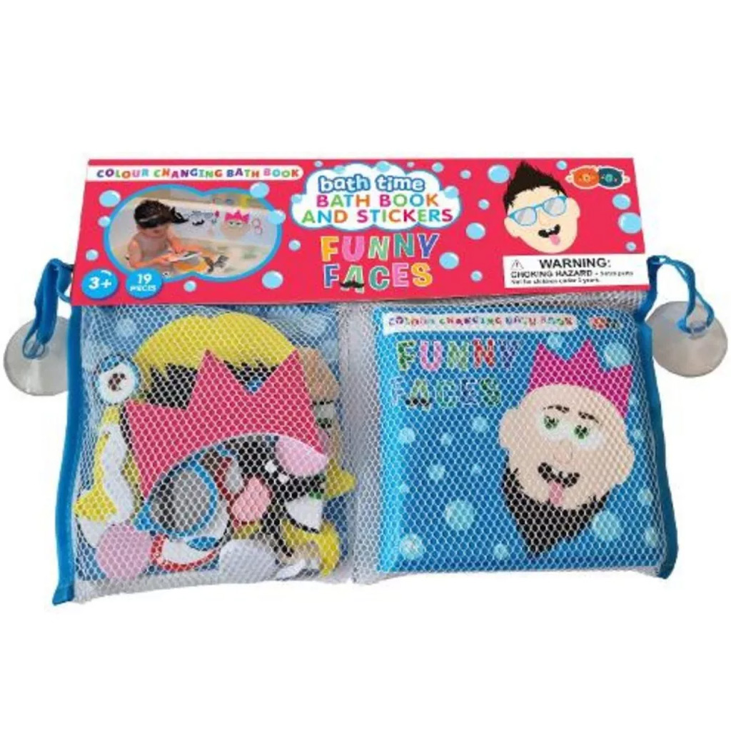 Buddy & Barney Farbwechselndes Badbuch und Aufkleber - Lustige Gesichter Bild 1