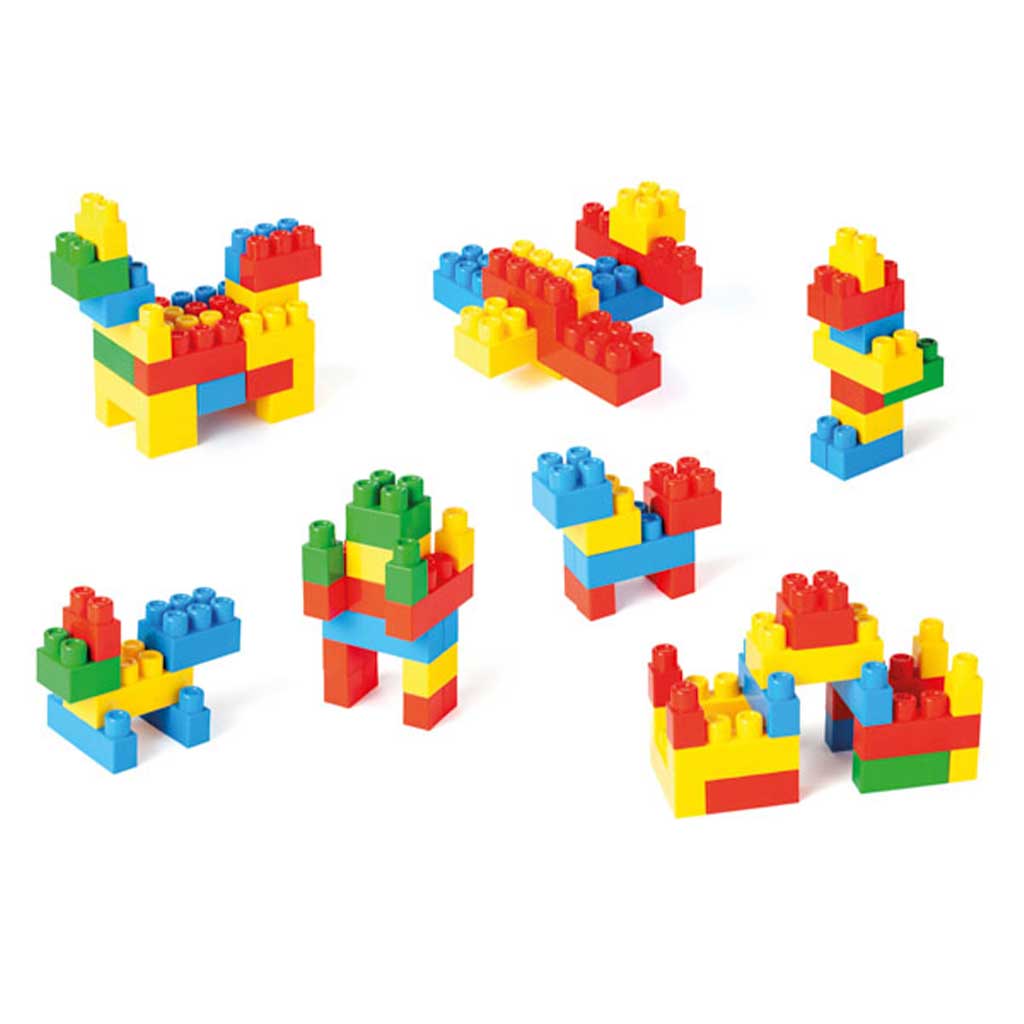 Builder Blocks 45-teiliges farbiges Bauklötze Set - Wader Bild 2