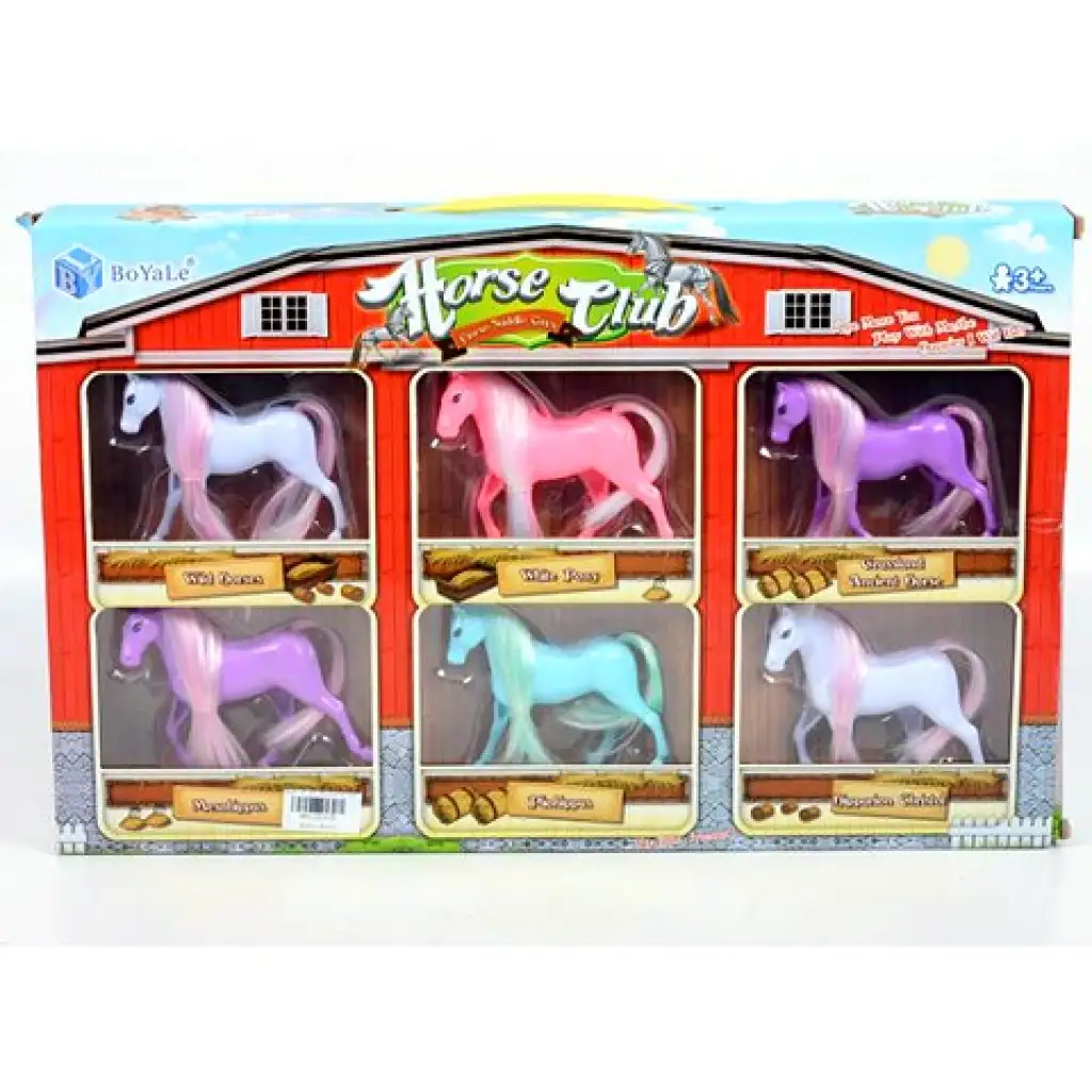 Bunte Pferdefigur 6er-Set Bild 1