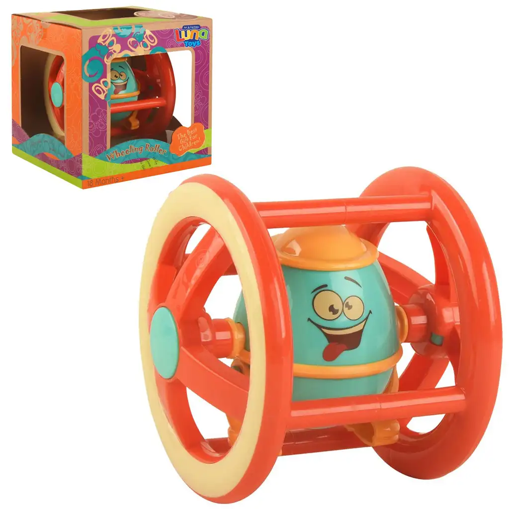 Buntes lustiges Rad Baby-Rassel 14cm Bild 1