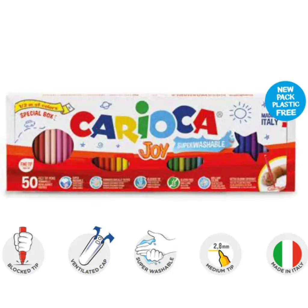 Carioca Joy abwaschbares 50er Filzstift-Set in halbmeter Verpackung Bild 1