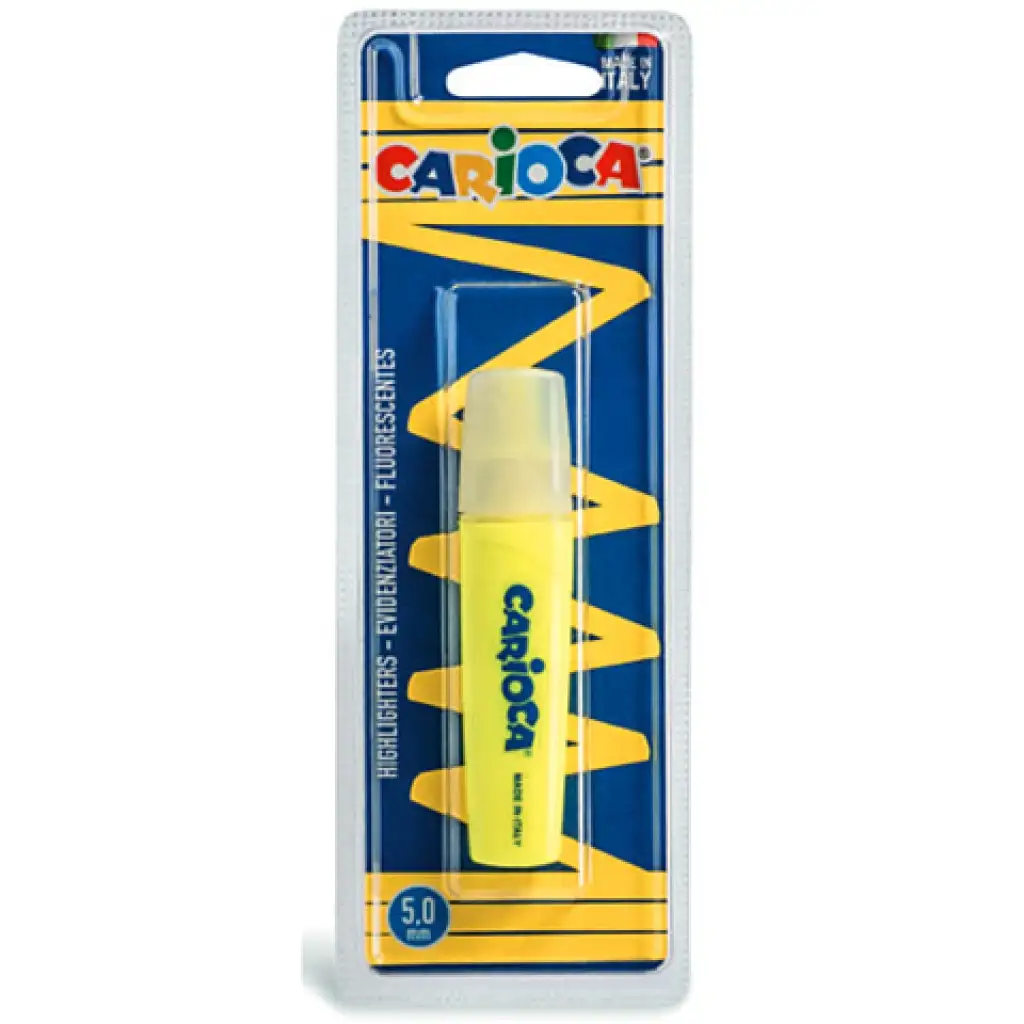 Carioca: Textmarker Filzstift in Neon-Gelb Bild 1