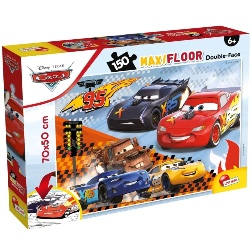 Cars 3 2-in-1 150-teiliges Puzzle und Malbuch 70x50cm - Lisciani Bild 1