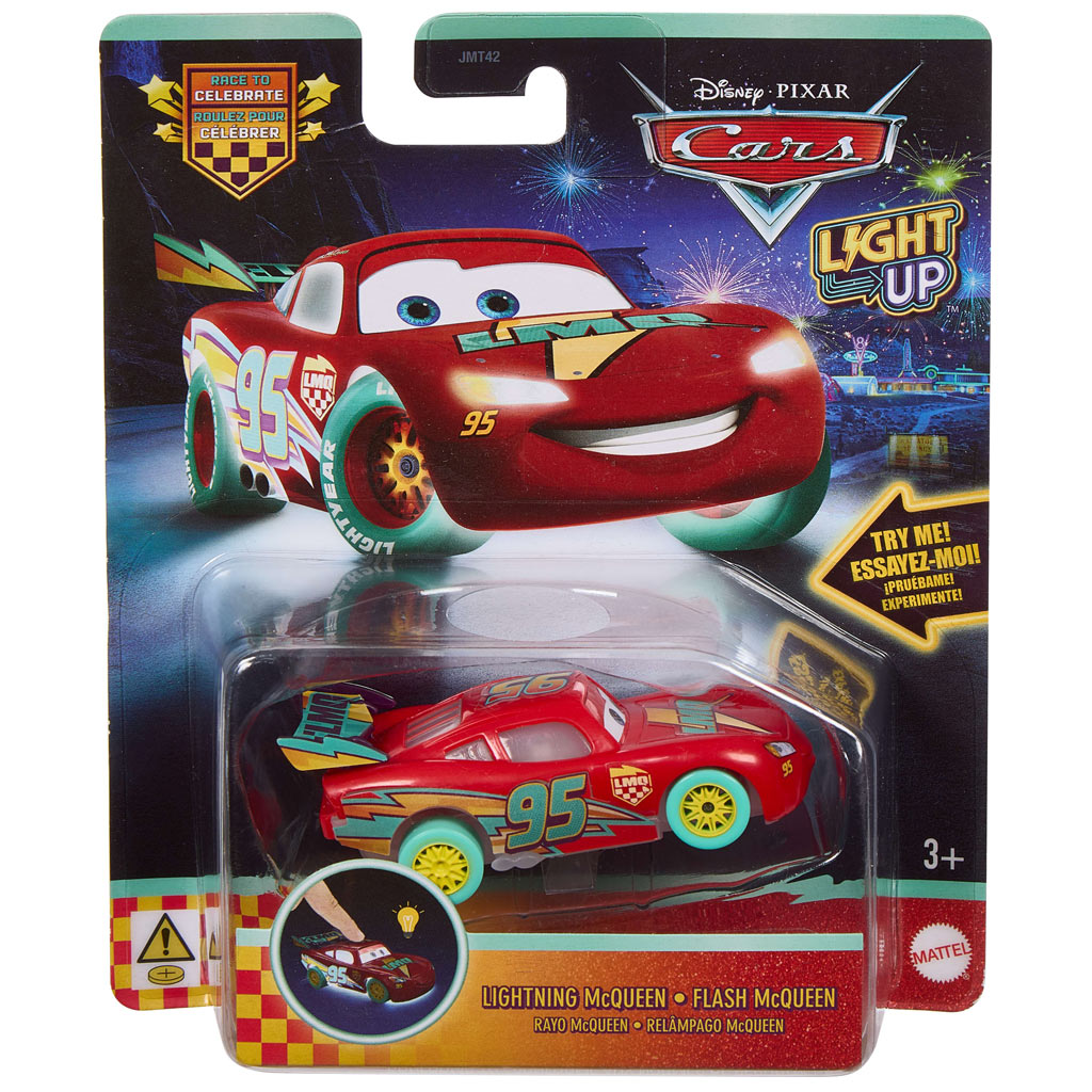 Cars Lightning McQueen leuchtende Figur Spielzeugauto 1/55 – Mattel Bild 1