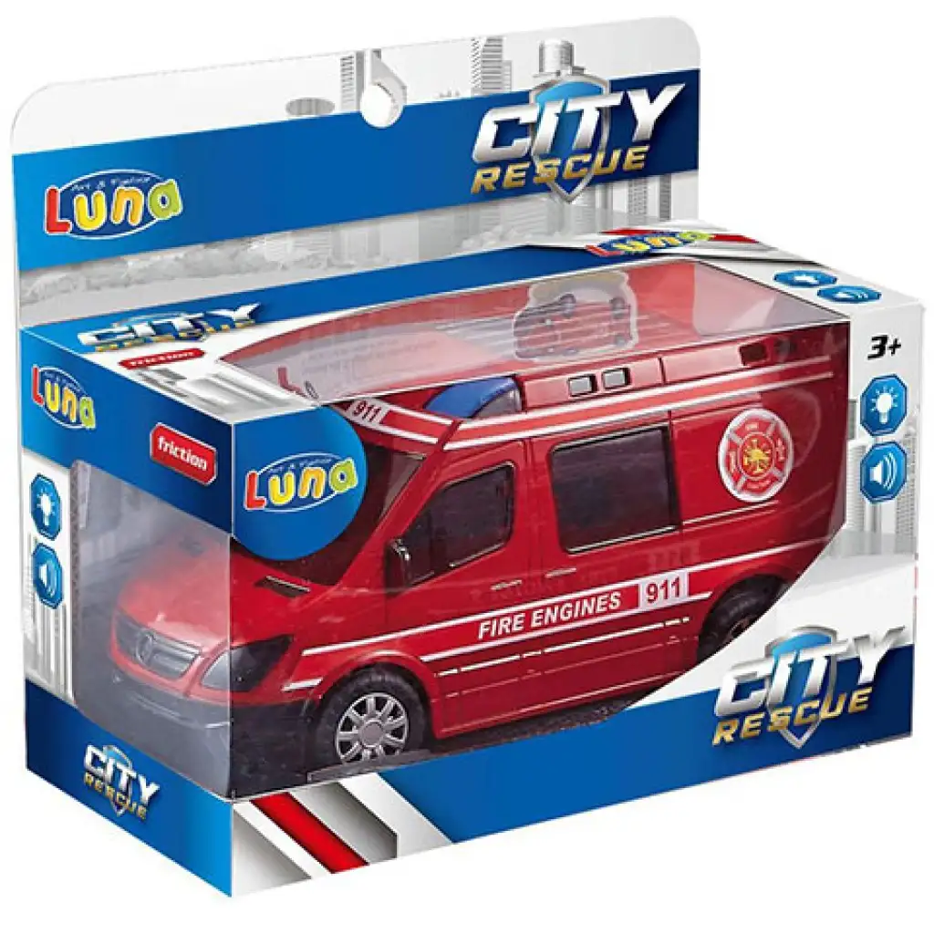 City Rescue Feuerwehr-Kleinbus mit Licht und Sound Bild 1