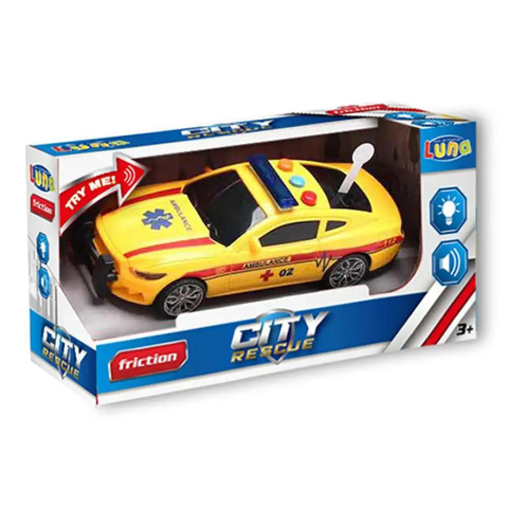 City Rescue Krankenwagen mit Licht und Ton gelb Bild 1