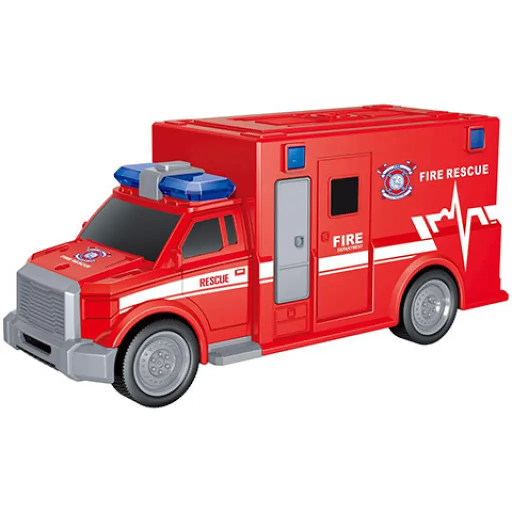 City Rescue Schwungrad-Feuerwehrfahrzeug mit Licht und Ton Bild 2