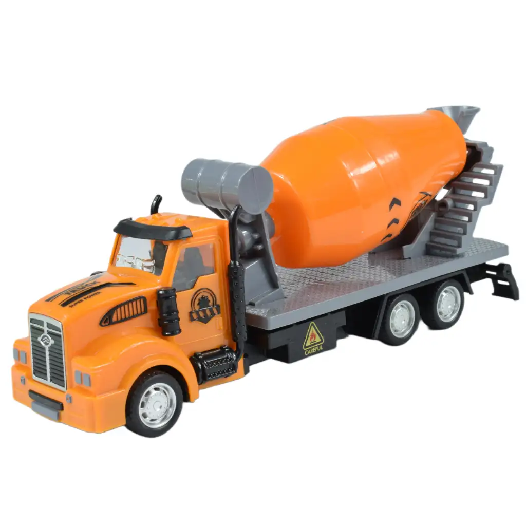 City Truck: Umwandelbarer Schwungrad-Baustellen-Lkw mit Verkehrsschildern 19cm Bild 2