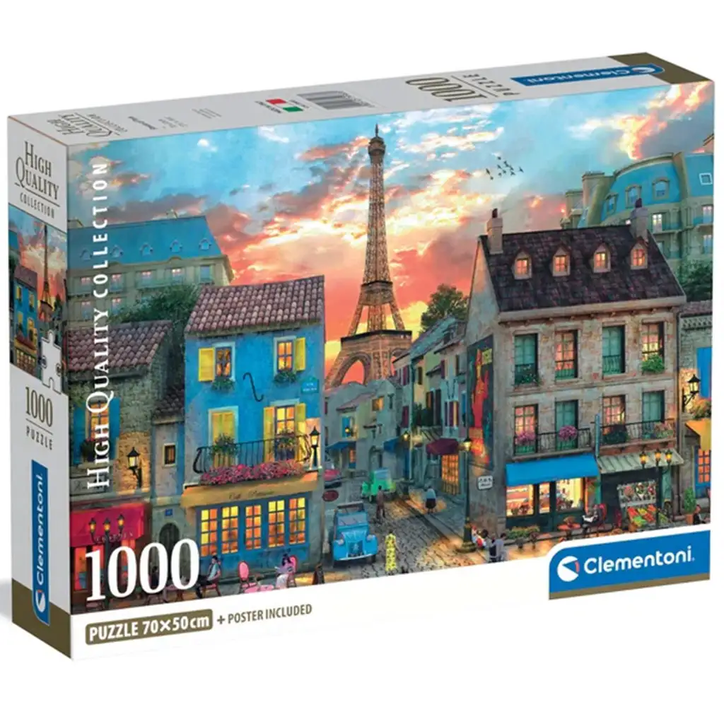 Clementoni 1000-teiliges HQC Puzzle - Straßen von Paris Bild 1