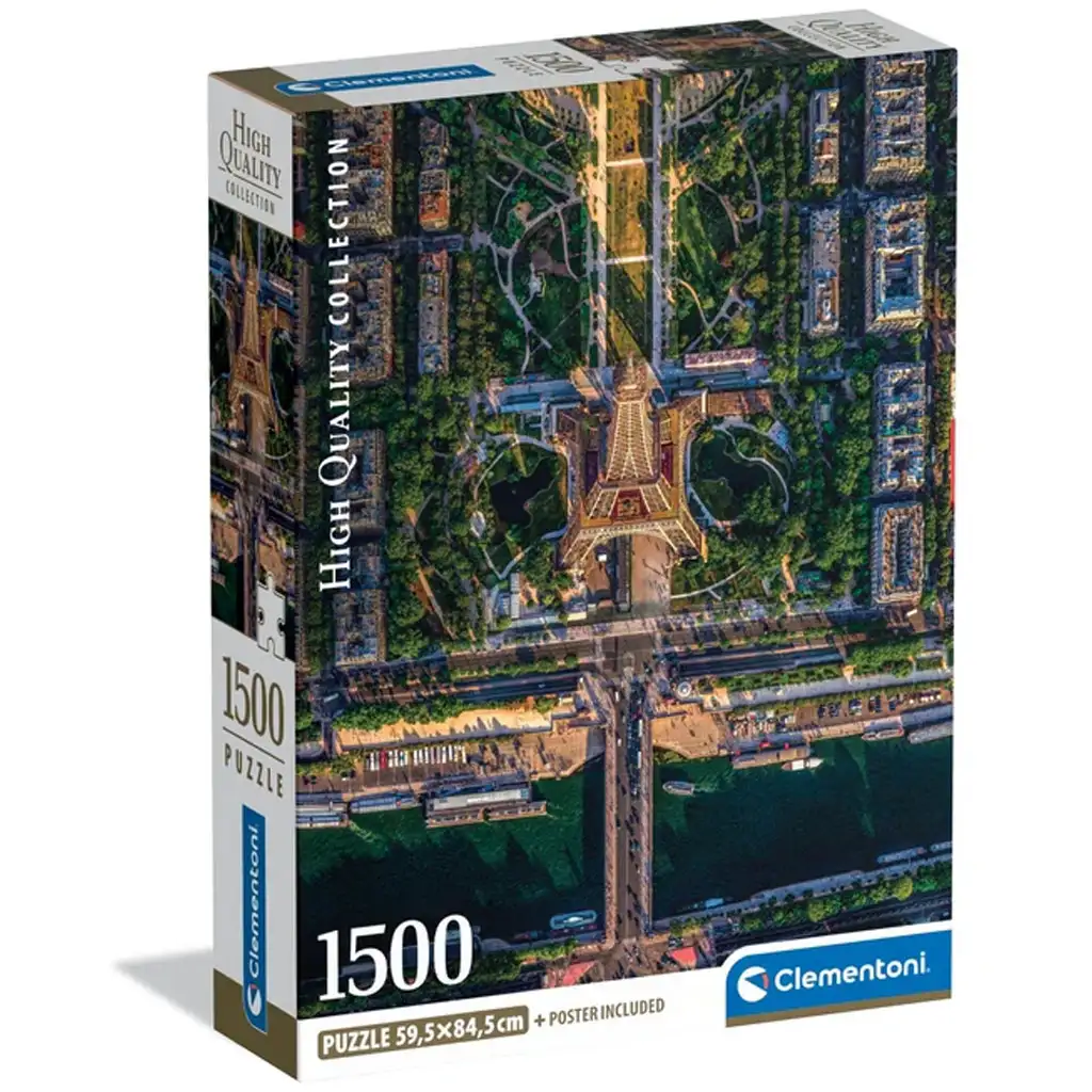 Clementoni 1500-teiliges Compact-Puzzle "Über Paris" Bild 1