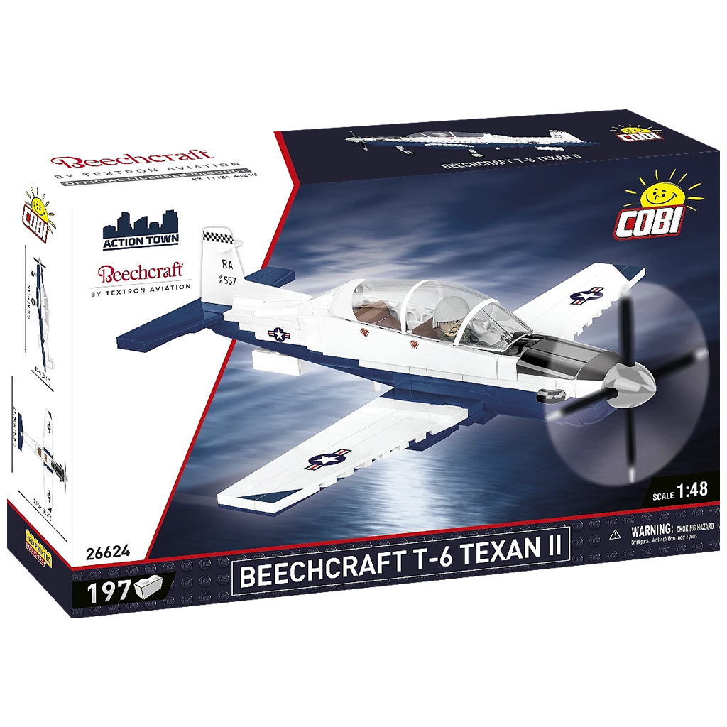 COBI: Beechcraft T-6 Texan II blau-weißer Baukasten (26624) Bild 1