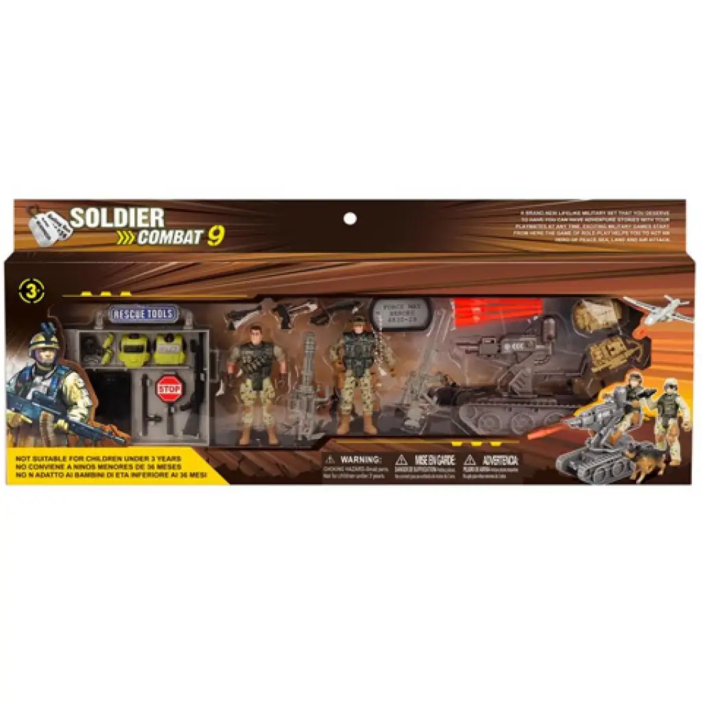 Combat Force 9 Militärspielset mit selbstfahrendem Geschütz Bild 1