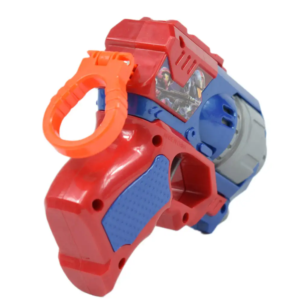 Cool Soft Bullet Gun: Kleine Schaumstoffpistole mit Munition in Blau-Rot, 14 cm Bild 3