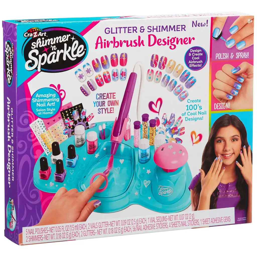 Cra-Z-Art: Shimmer and Sparkle - Glitter & Shimmer Nagelstudio-Set mit Farbsprühgerät Bild 7