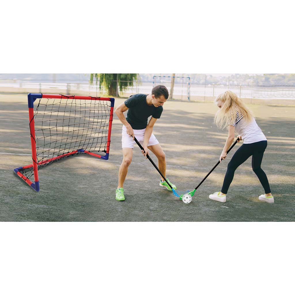 CROSS Floorball-Spielset mit 2 Schlägern und 2 Toren - Woodyland Bild 3