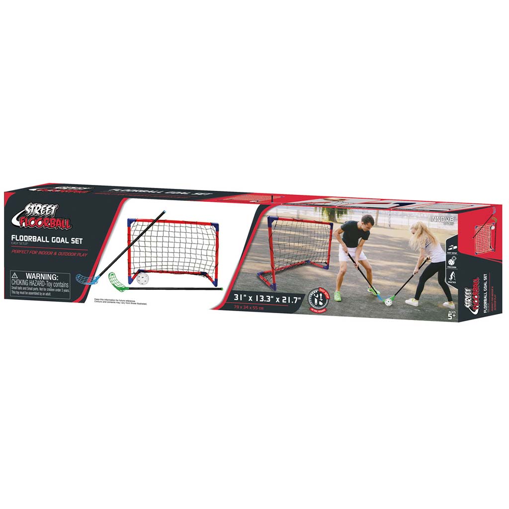 CROSS Floorball-Spielset mit 2 Schlägern und 2 Toren - Woodyland Bild 1
