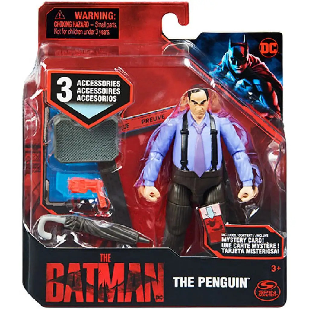 DC Comics: Die Batman Pinguin Spielfigur mit Zubehör 10cm - Spin Master Bild 1