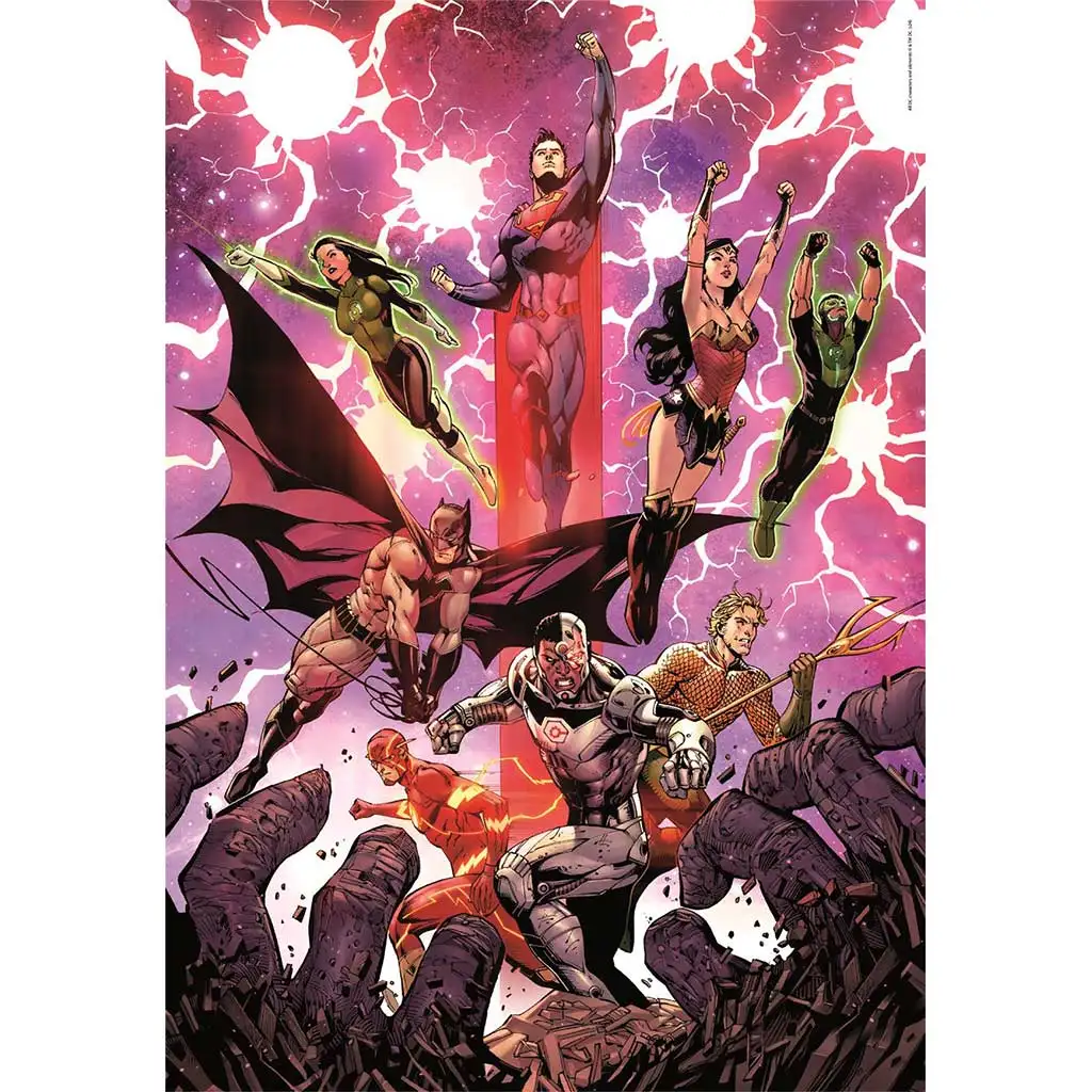 DC Comics: Die Gerechtigkeitsliga Comic 1000-teilige Compact Puzzle 50x70cm - Clementoni Bild 2