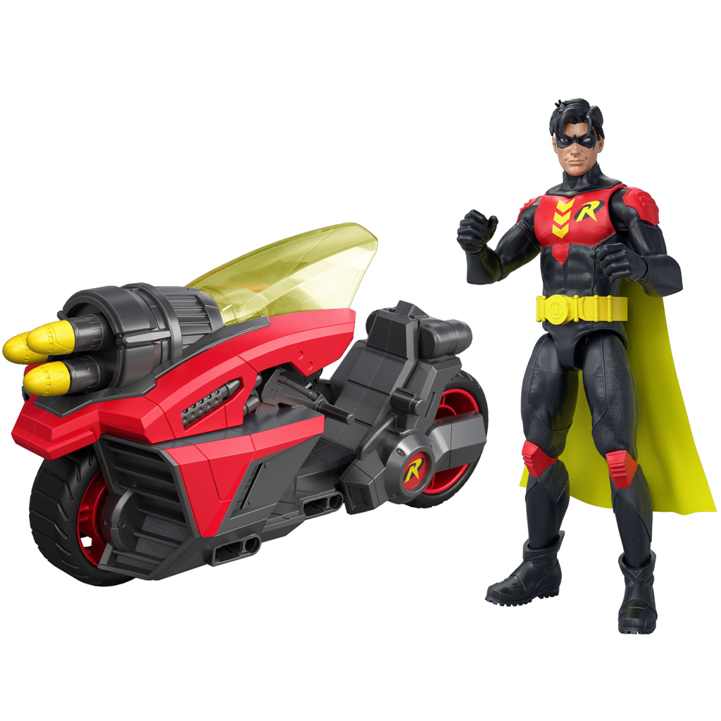 DC Robin Actionfigur mit Motorrad und Raketenwerfer – Mattel Bild 2
