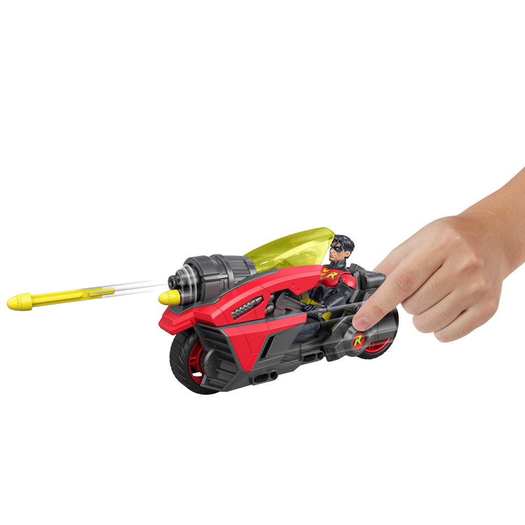 DC Robin Actionfigur mit Motorrad und Raketenwerfer – Mattel Bild 3