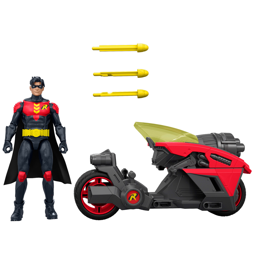 DC Robin Actionfigur mit Motorrad und Raketenwerfer – Mattel Bild 4