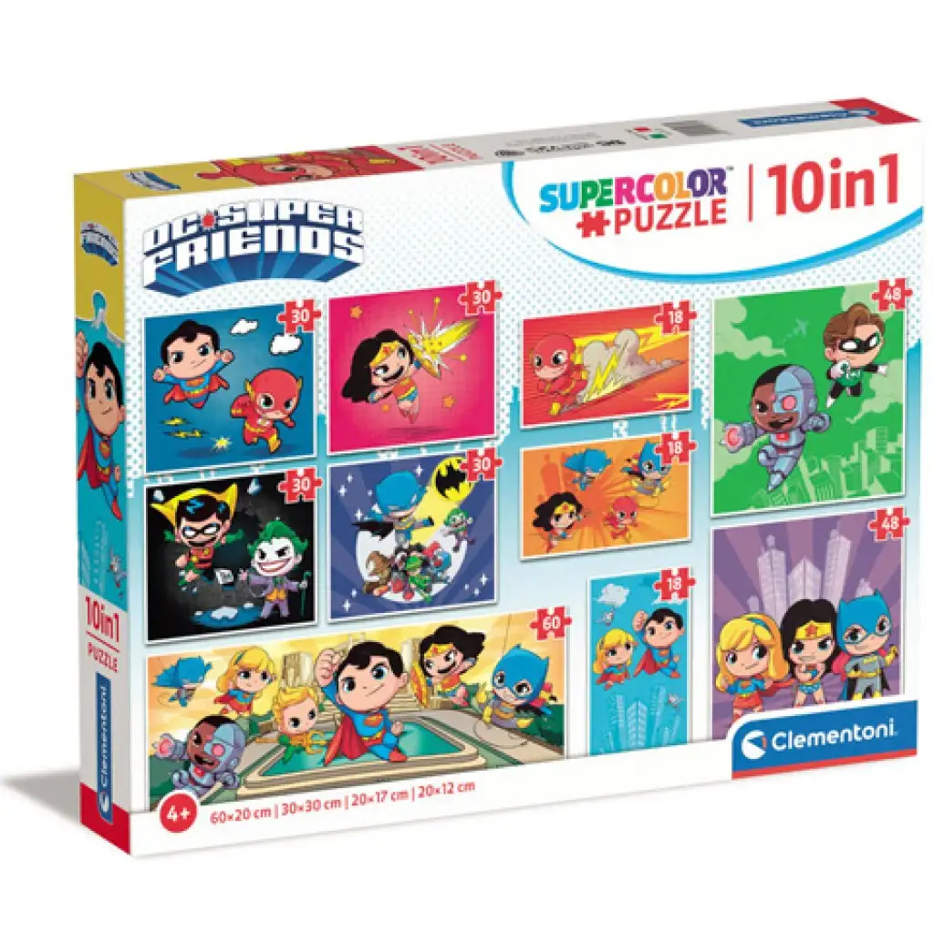 DC Super Friends 10-in-1 Puzzle-Set - Clementoni Bild 1