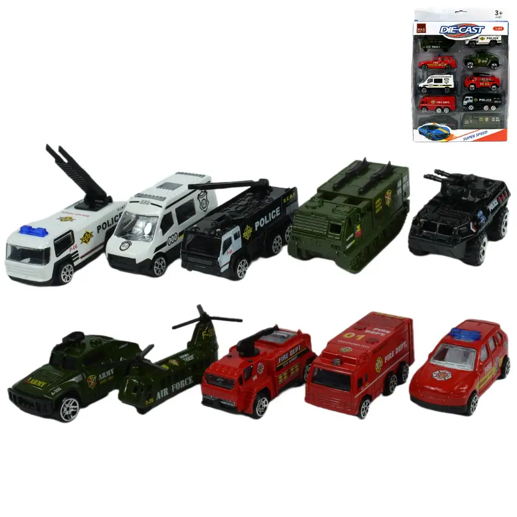 Die-Cast: Polizeiauto-Set in zwei verschiedenen Ausführungen Bild 1