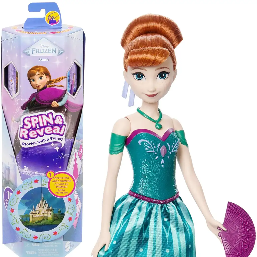 Die Eiskönigin: Magische Überraschung Anna Puppe mit Fächer - Mattel Bild 1