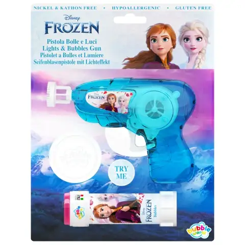 Die Eiskönigin mittelgroße Seifenblasenpistole mit Licht, 60 ml. Bild 1