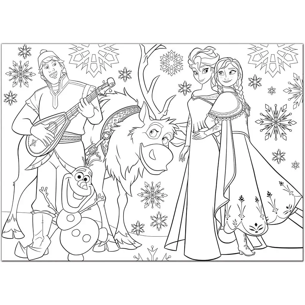 Die Eiskönigin Spaß und Musik 2-in-1 60-teiliges Maxi-Puzzle und Malset 70x50cm – Lisciani Bild 2